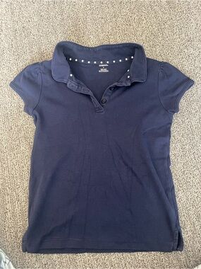Gymboree Navy Polo Shirt with Dot-Trim Collar